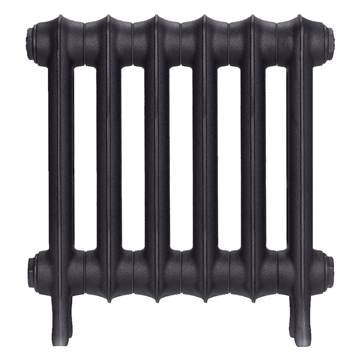 Emmeline I - Black Iron Cast Iron Column Radiator H407mm x W429mm 1 Column - Wall Hung