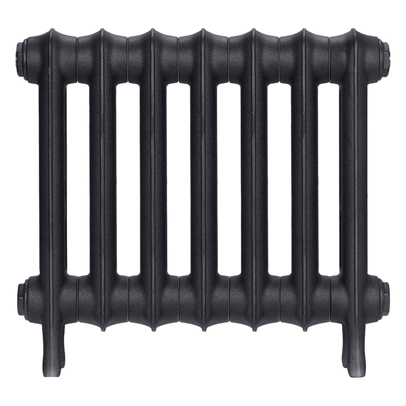 Emmeline I - Black Iron Cast Iron Column Radiator H407mm x W496mm 1 Column - Wall Hung