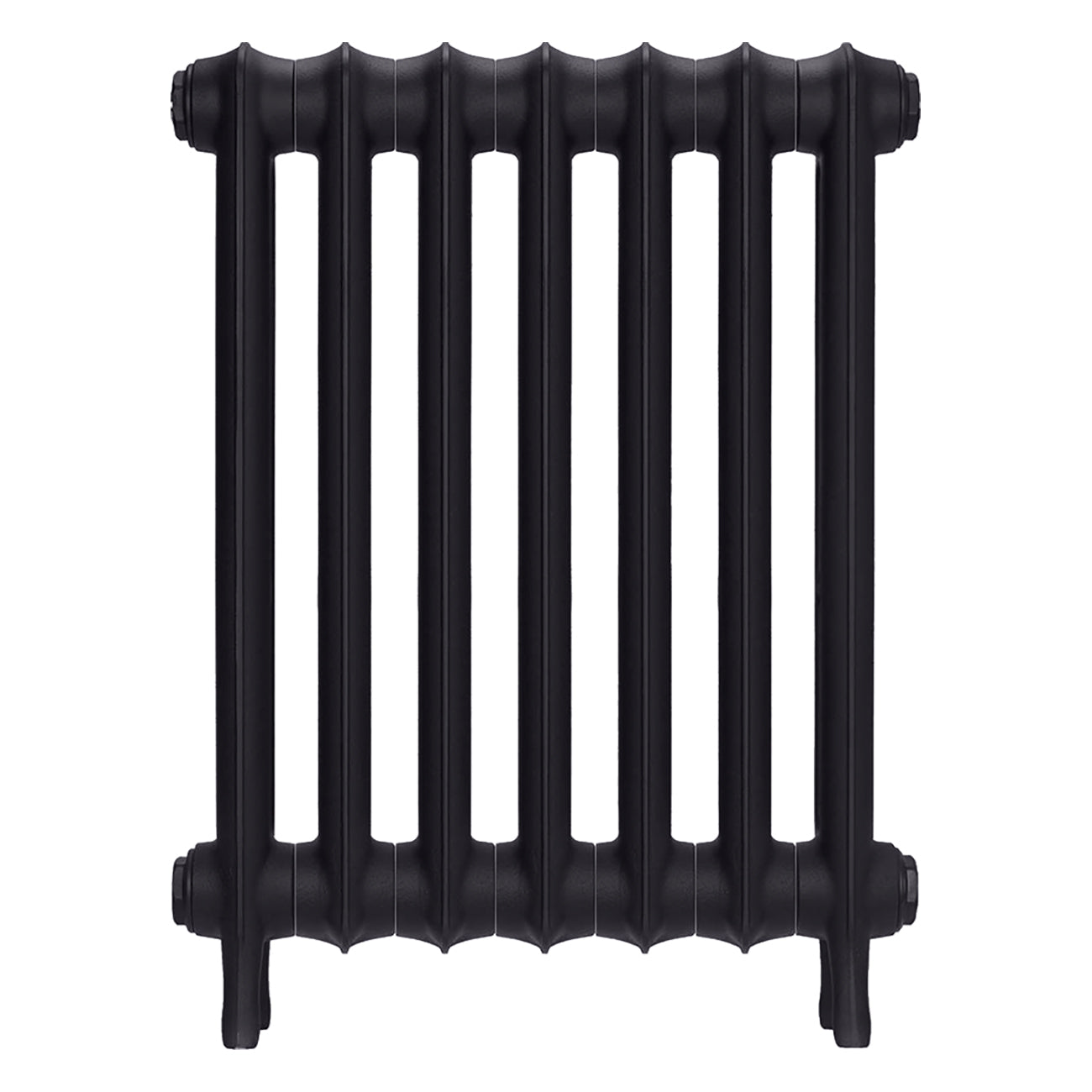 Emmeline I - Black Iron Cast Iron Column Radiator H607mm x W496mm 1 Column - Wall Hung