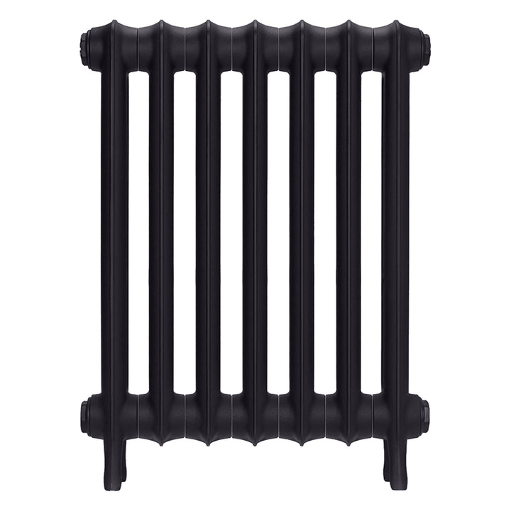 Emmeline I - Black Iron Cast Iron Column Radiator H607mm x W496mm 1 Column - Wall Hung