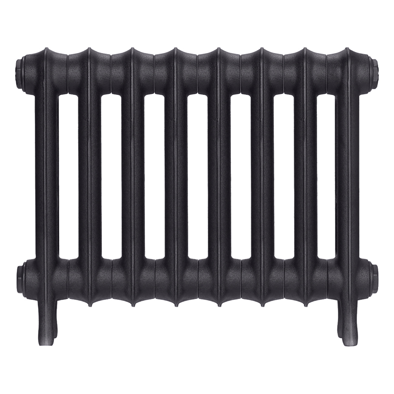 Emmeline I - Black Iron Cast Iron Column Radiator H407mm x W562mm 1 Column - Wall Hung