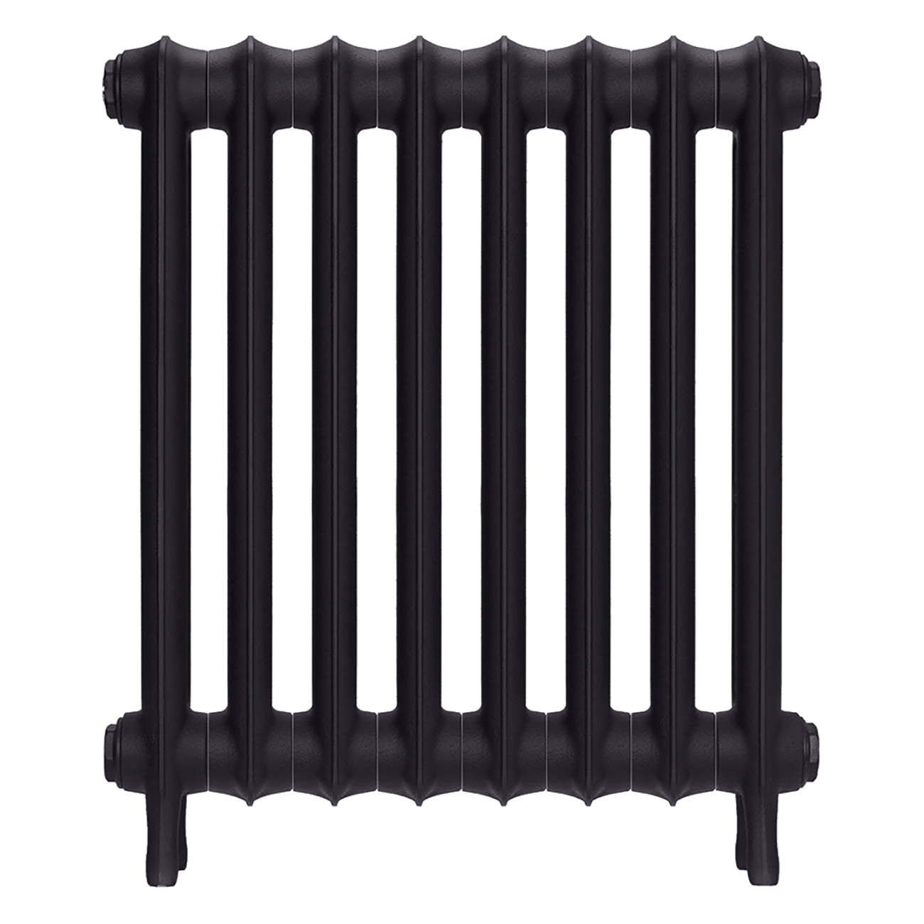 Emmeline I - Black Iron Cast Iron Column Radiator H607mm x W562mm 1 Column - Wall Hung