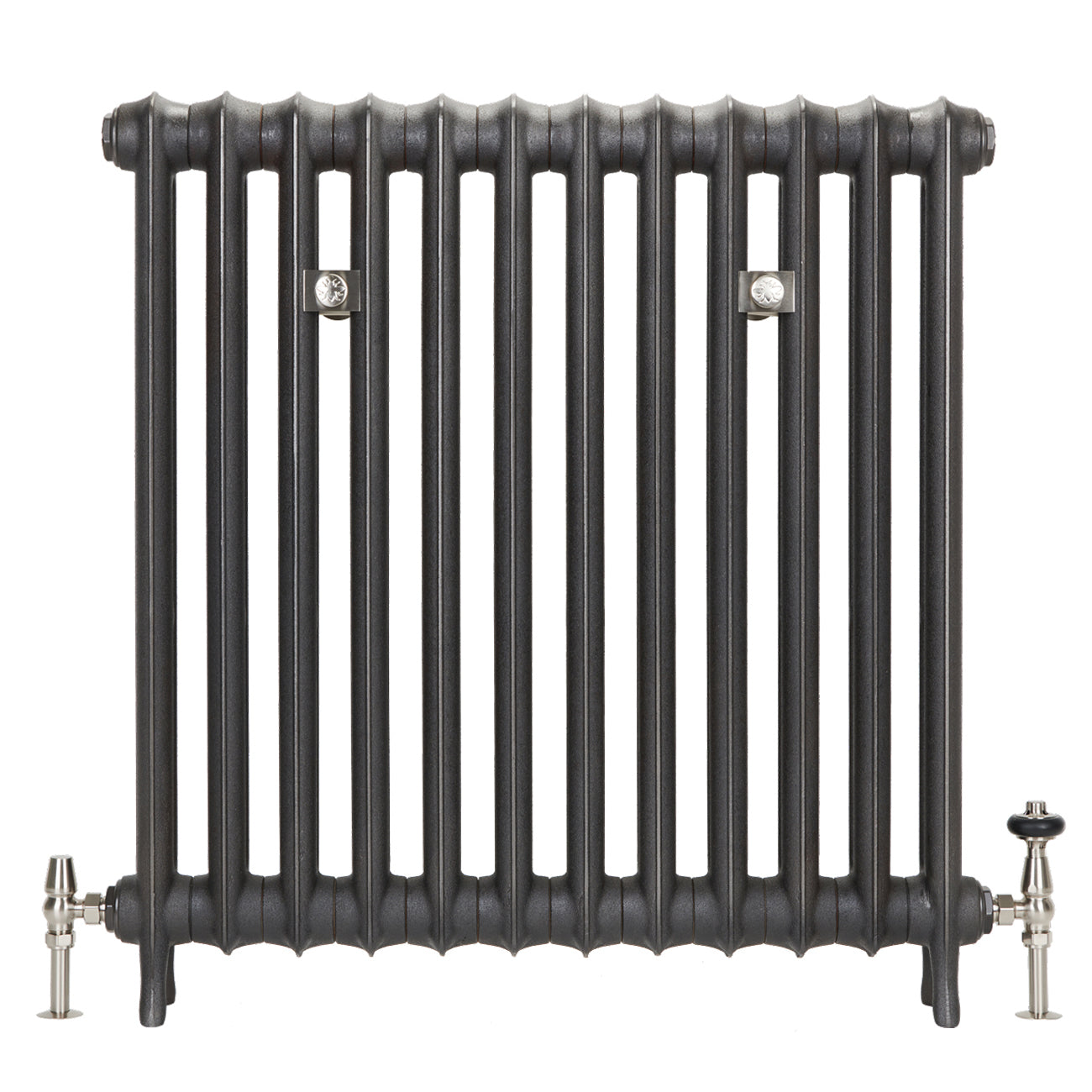 Emmeline I - Black Iron Cast Iron Column Radiator H865mm x W629mm 1 Column - Floor Standing