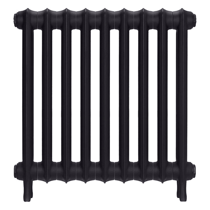 Emmeline I - Black Iron Cast Iron Column Radiator H607mm x W629mm 1 Column - Wall Hung