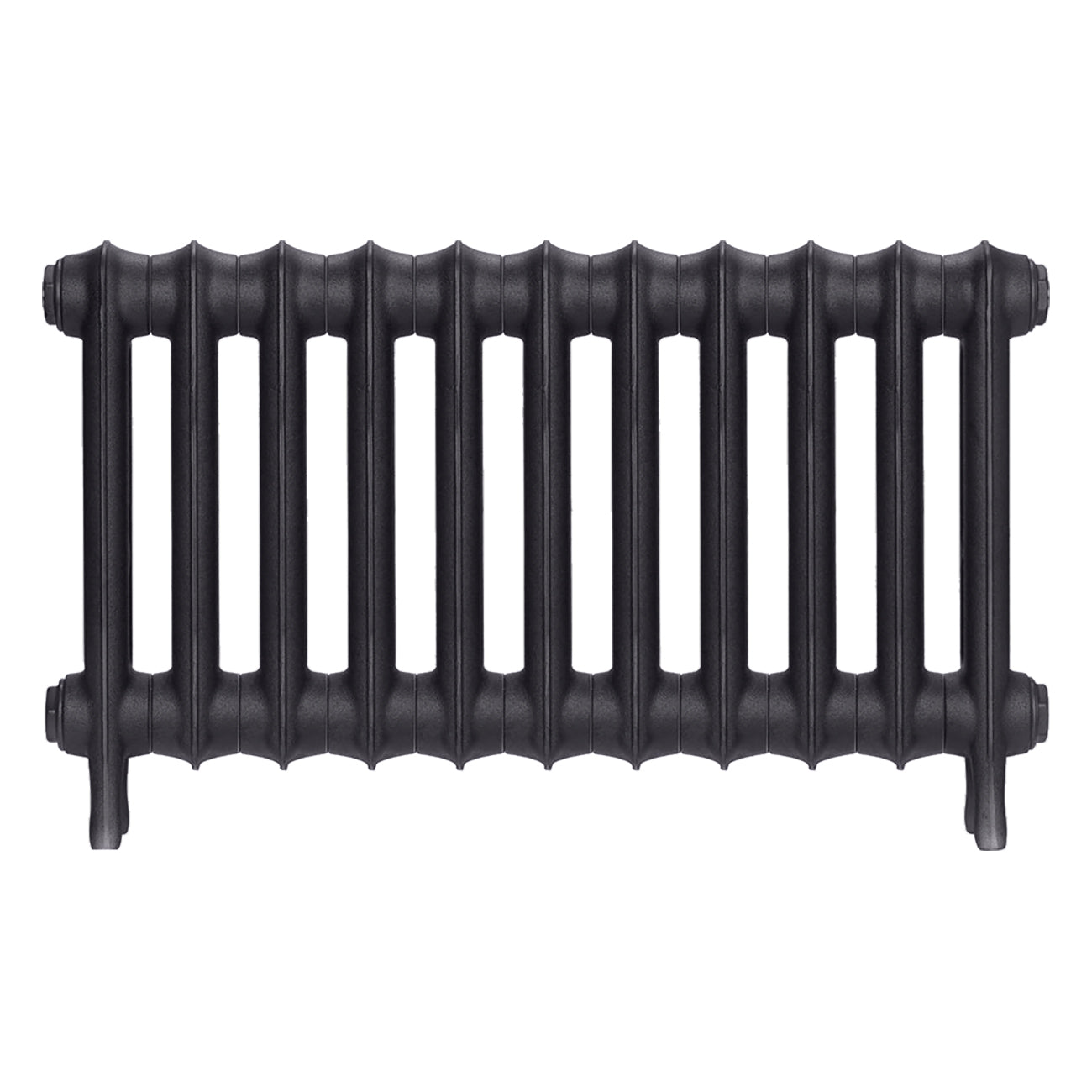 Emmeline II - Black Iron Cast Iron Column Radiator H413mm x W762mm 2 Column - Wall Hung