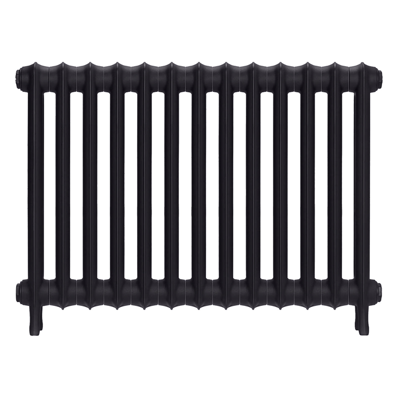 Emmeline II - Black Iron Cast Iron Column Radiator H613mm x W895mm 2 Column - Wall Hung