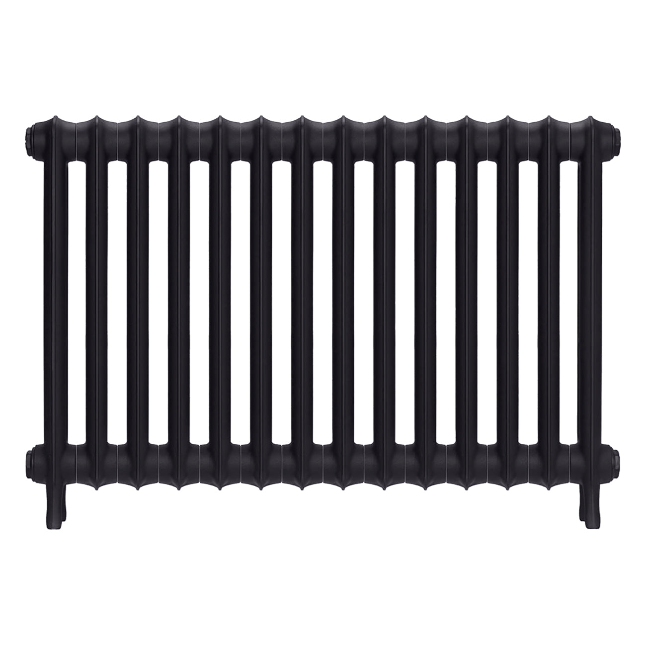 Emmeline II - Black Iron Cast Iron Column Radiator H613mm x W961mm 2 Column - Wall Hung