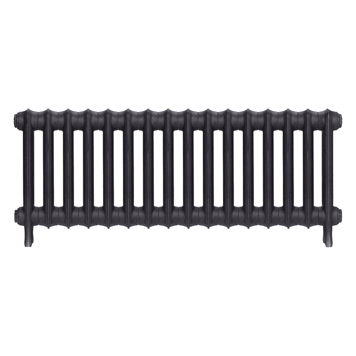 Emmeline II - Black Iron Cast Iron Column Radiator H413mm x W1094mm 2 Column - Wall Hung