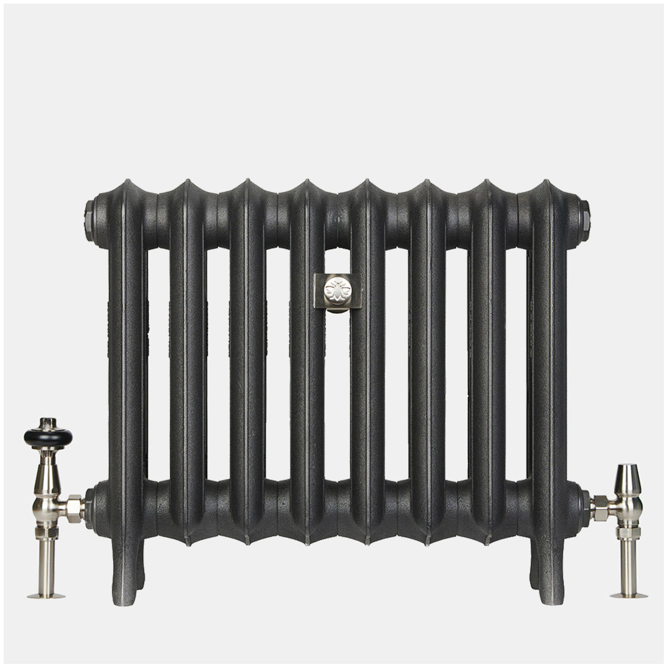 Emmeline II - Black Iron Cast Iron Column Radiator H470mm x W895mm 2 Column - Floor Standing