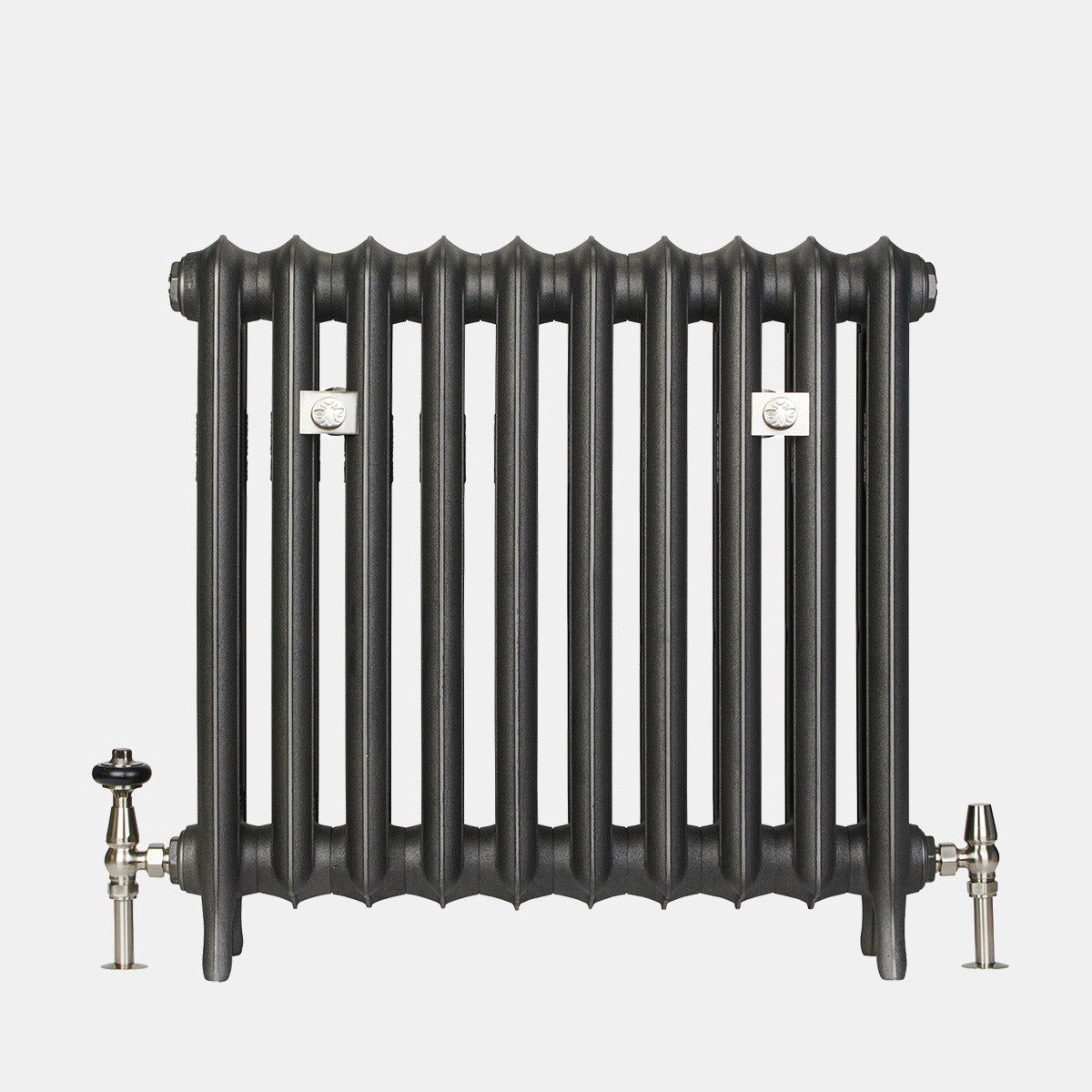 Emmeline II - Anthracite Cast Iron Column Radiator H670mm x W230mm 2 Column - Floor Standing