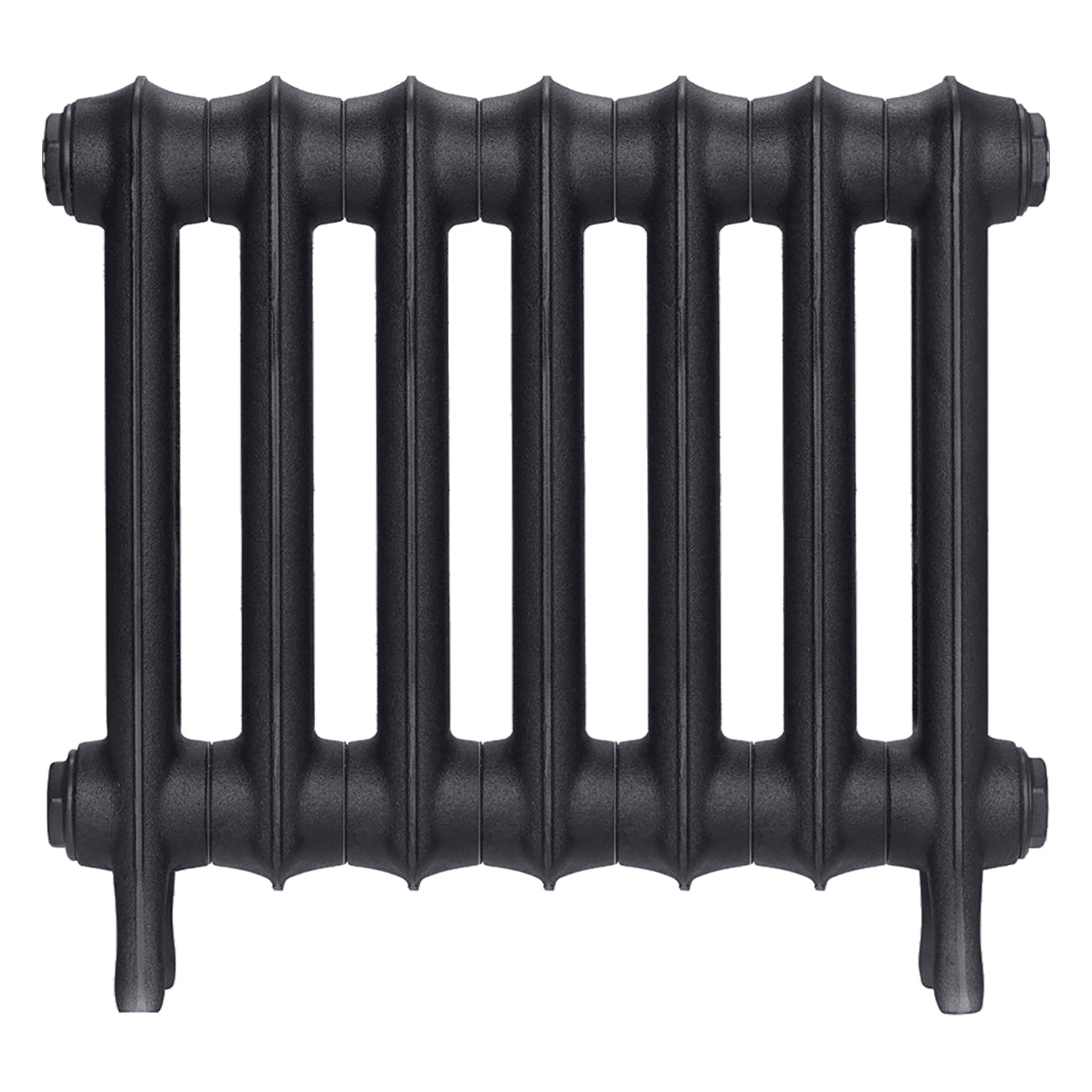Emmeline II - Black Iron Cast Iron Column Radiator H413mm x W496mm 2 Column - Wall Hung