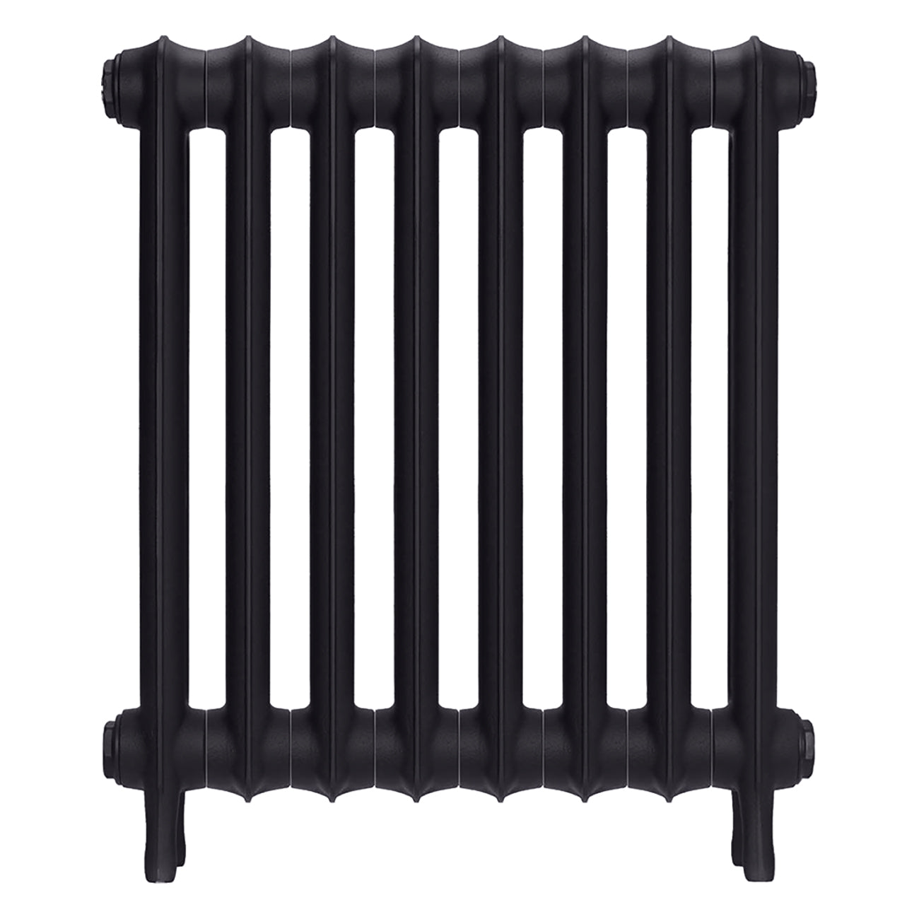 Emmeline II - Black Iron Cast Iron Column Radiator H613mm x W562mm 2 Column - Wall Hung