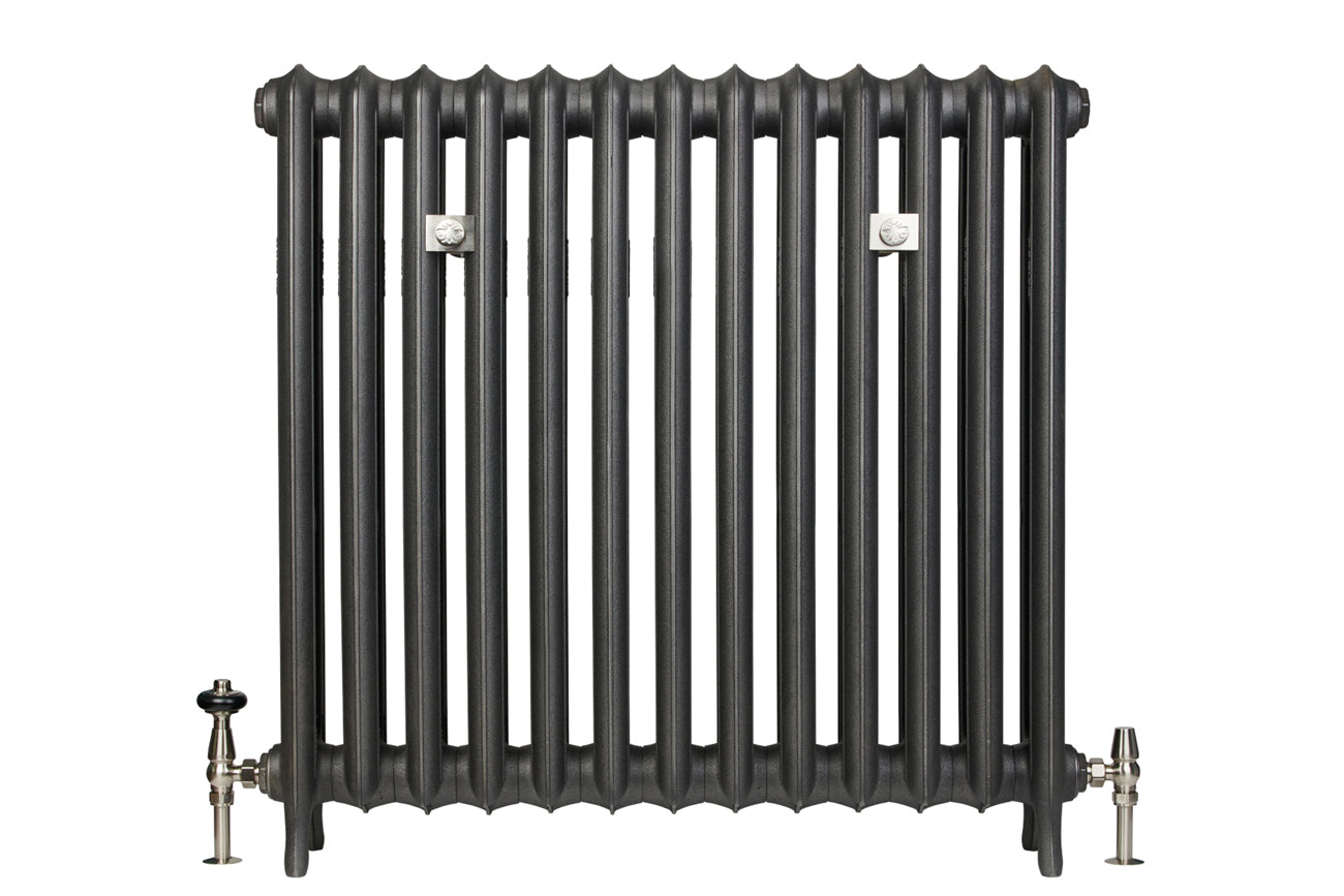 Emmeline II - Ceramic White Cast Iron Column Radiator H870mm x W429mm 2 Column - Floor Standing