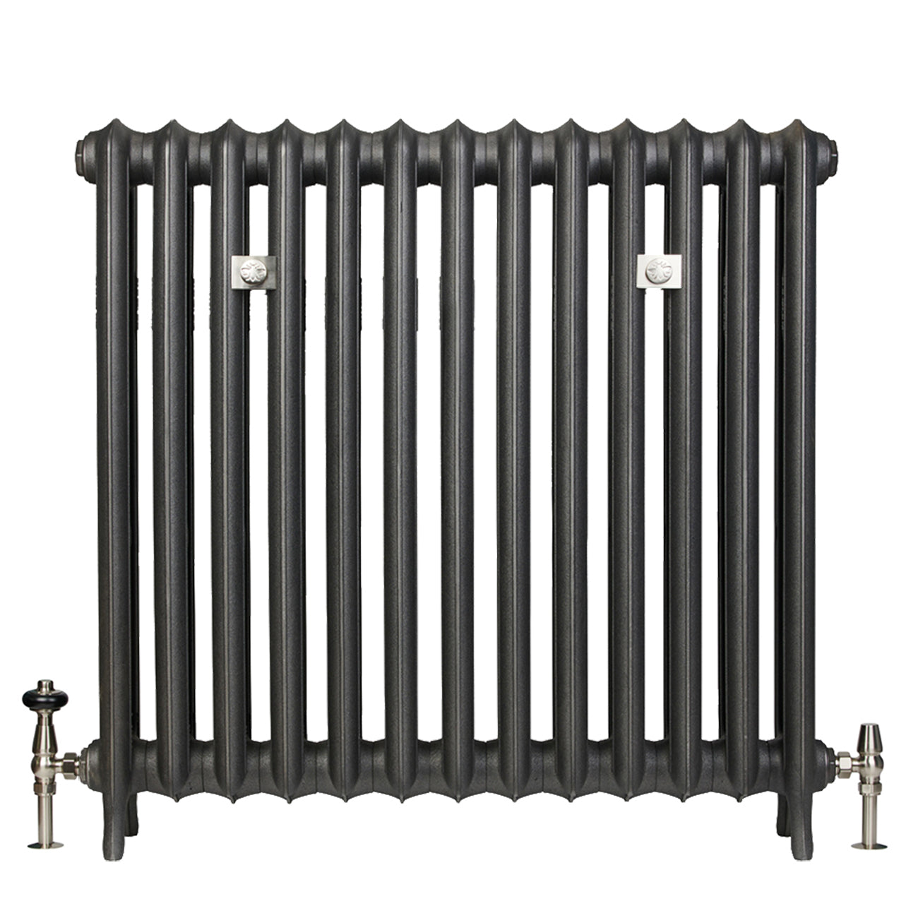 Emmeline II - Black Iron Cast Iron Column Radiator H870mm x W230mm 2 Column - Floor Standing