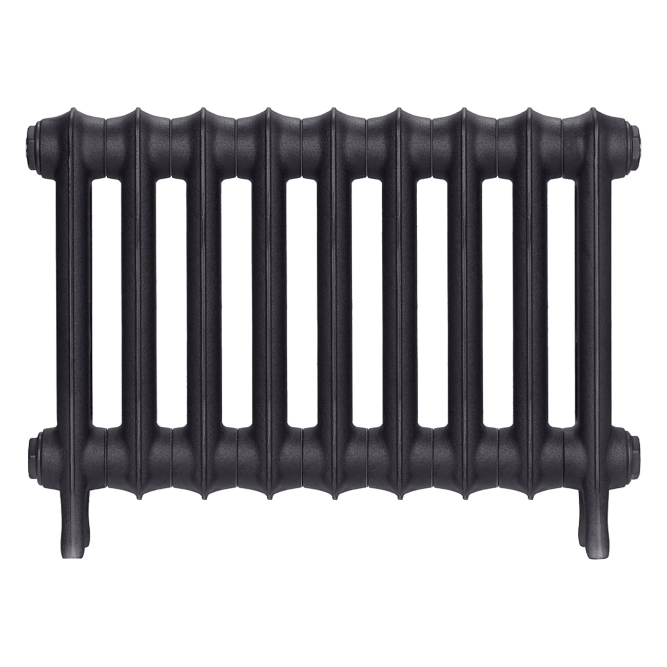 Emmeline II - Black Iron Cast Iron Column Radiator H413mm x W629mm 2 Column - Wall Hung