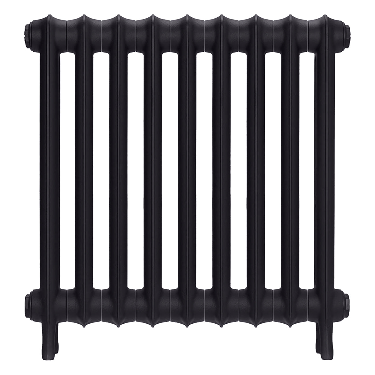Emmeline II - Black Iron Cast Iron Column Radiator H613mm x W629mm 2 Column - Wall Hung