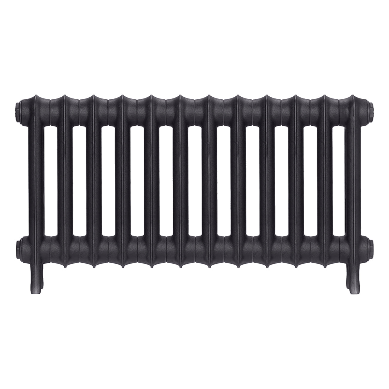 Emmeline III - Black Iron Cast Iron Column Radiator H416mm x W828mm 3 Column - Wall Hung