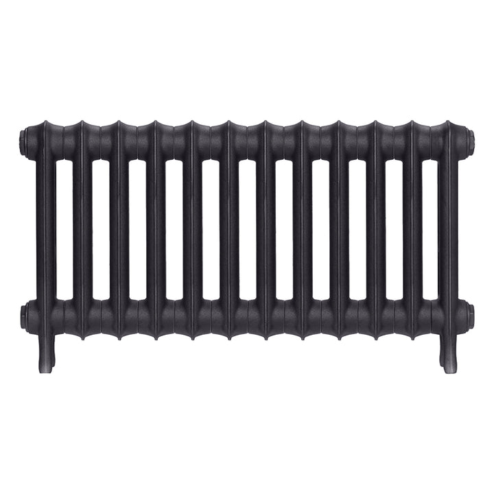 Emmeline III - Black Iron Cast Iron Column Radiator H416mm x W828mm 3 Column - Wall Hung