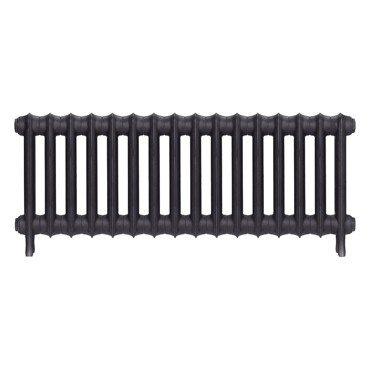 Emmeline III - Black Iron Cast Iron Column Radiator H416mm x W1094mm 3 Column - Wall Hung