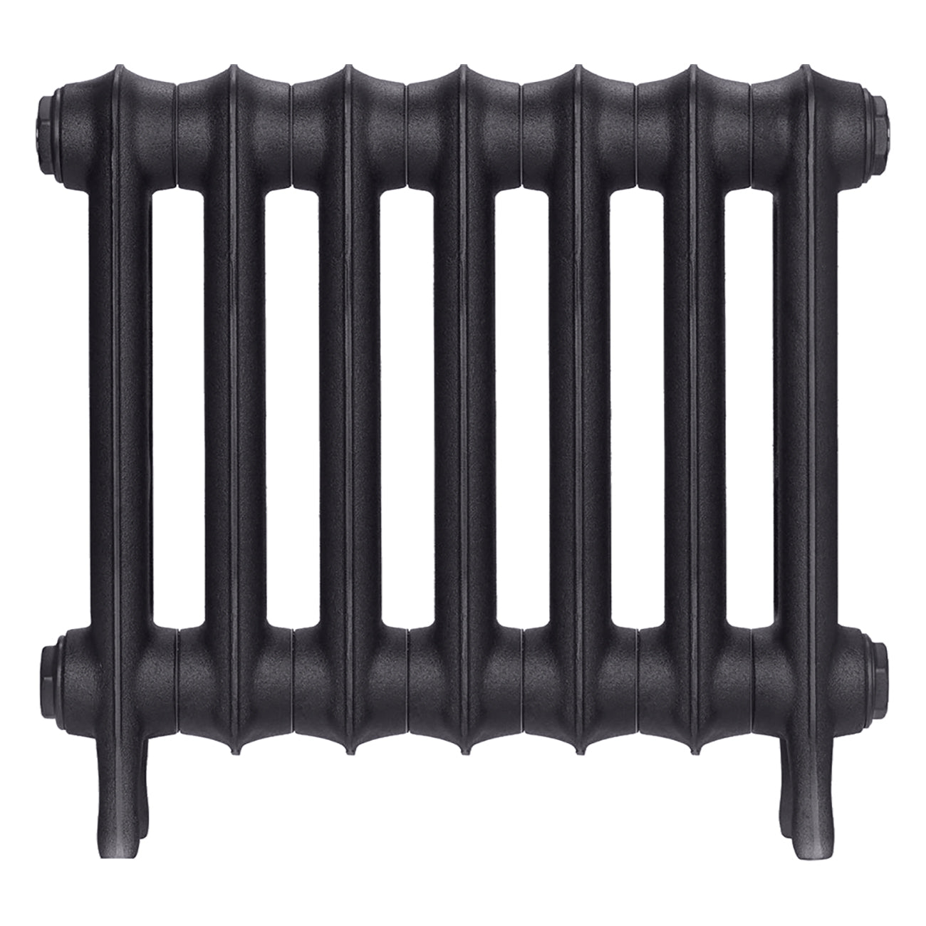 Emmeline III - Black Iron Cast Iron Column Radiator H416mm x W496mm 3 Column - Wall Hung