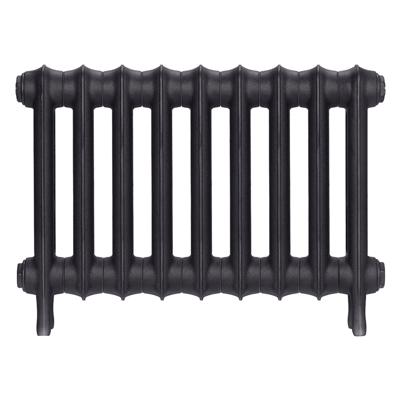Emmeline III - Black Iron Cast Iron Column Radiator H416mm x W629mm 3 Column - Wall Hung