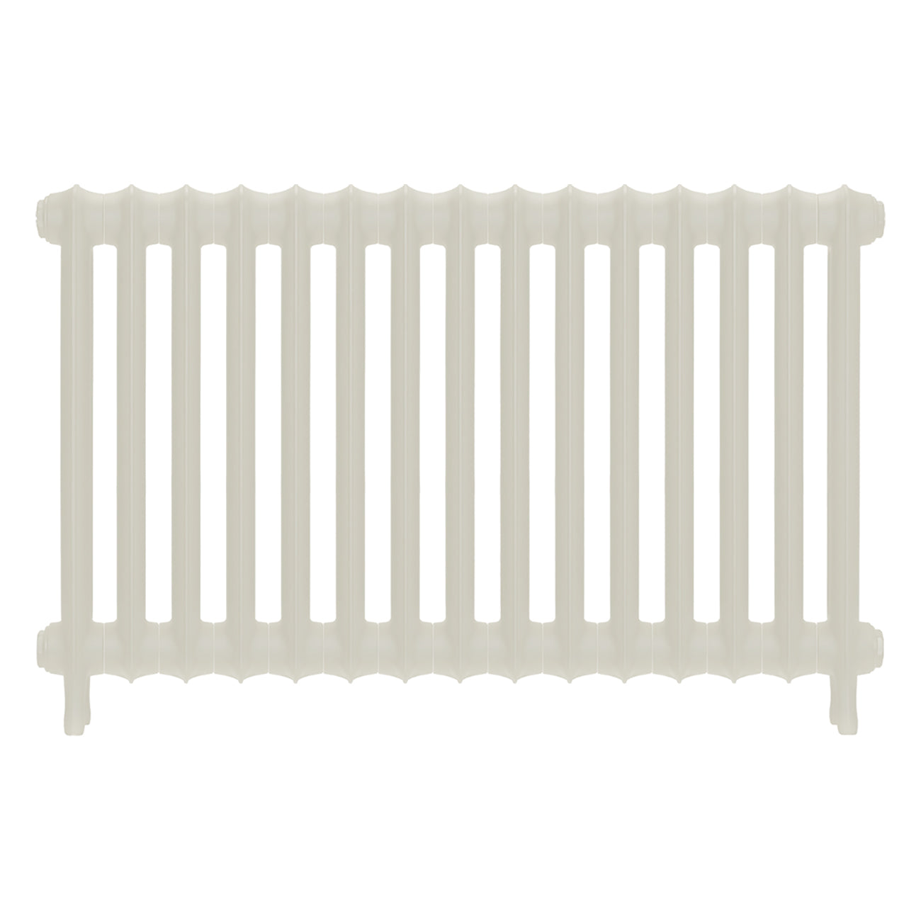 Emmeline I - Chalk White Cast Iron Column Radiator H607mm x W1028mm 1 Column - Wall Hung