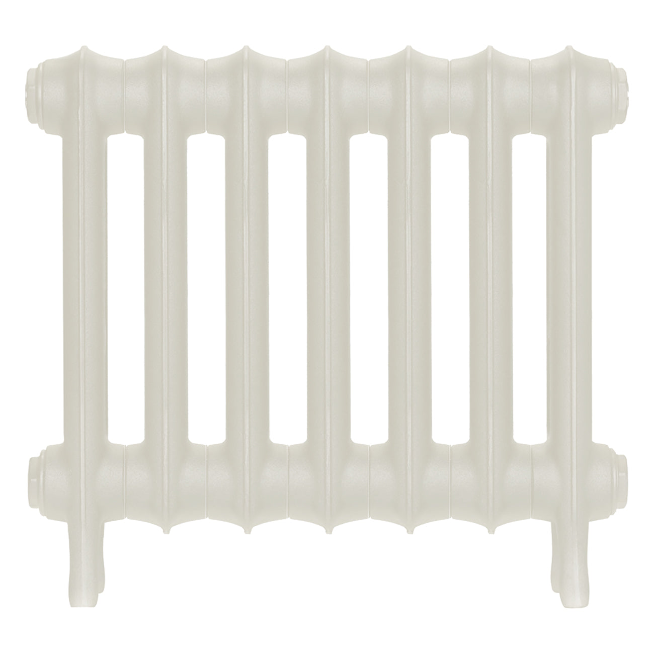 Emmeline I - Chalk White Cast Iron Column Radiator H407mm x W496mm 1 Column - Wall Hung