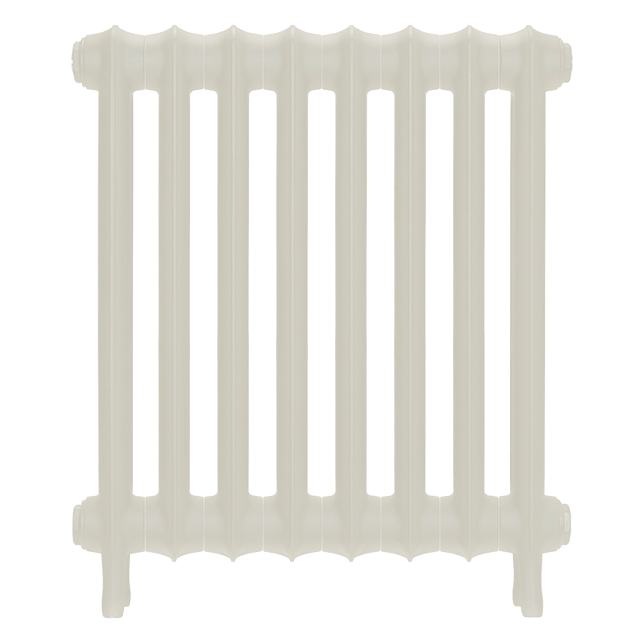 Emmeline I - Chalk White Cast Iron Column Radiator H607mm x W562mm 1 Column - Wall Hung