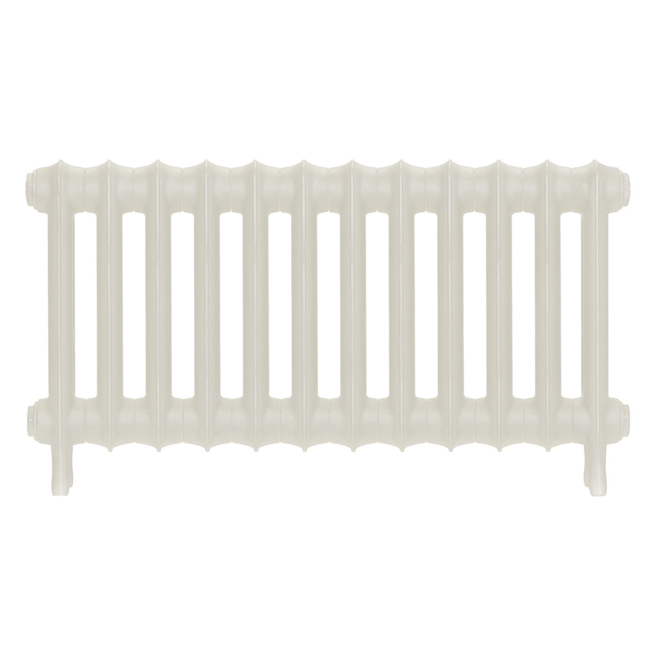 Emmeline II - Chalk White Cast Iron Column Radiator H413mm x W828mm 2 Column - Wall Hung