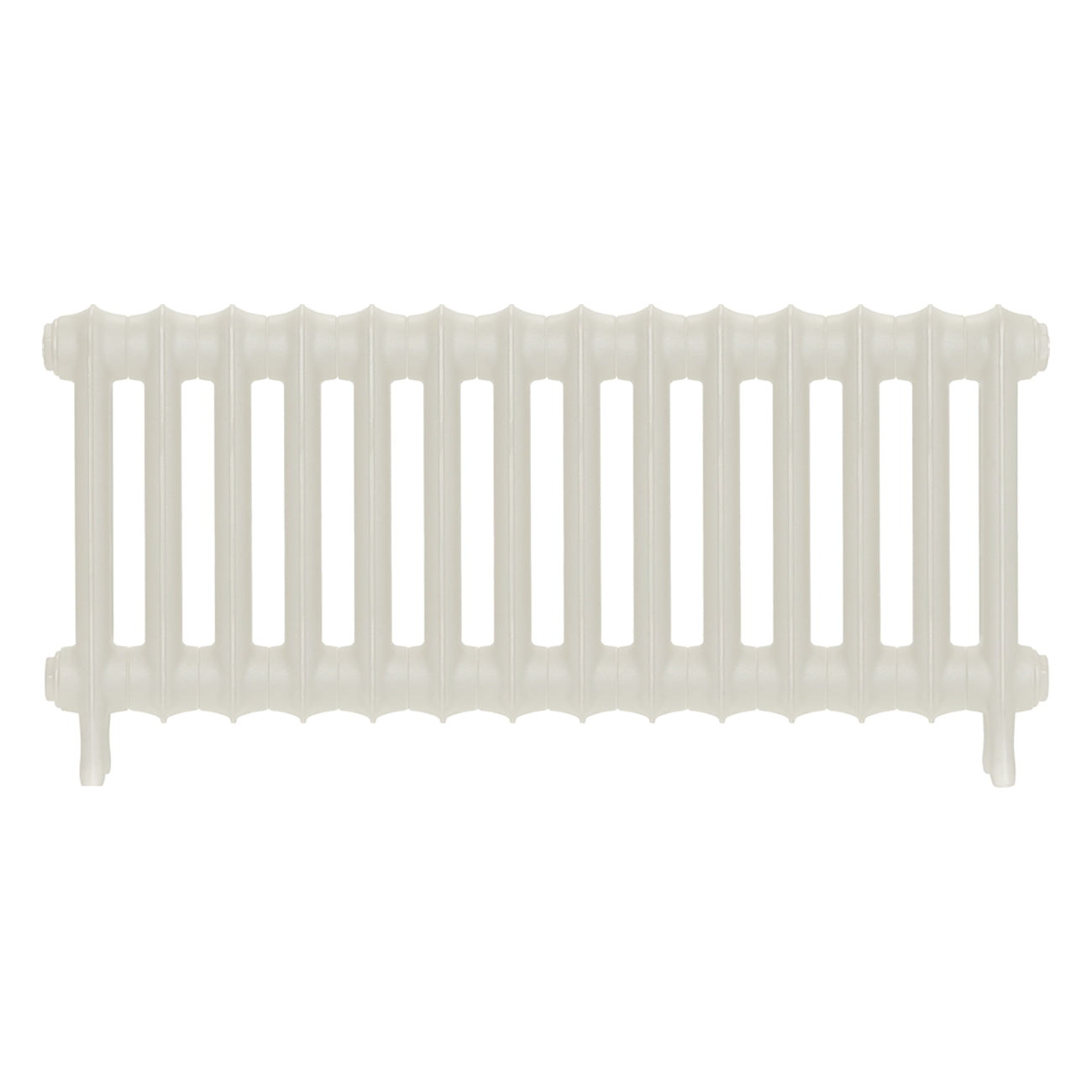 Emmeline II - Chalk White Cast Iron Column Radiator H413mm x W961mm 2 Column - Wall Hung