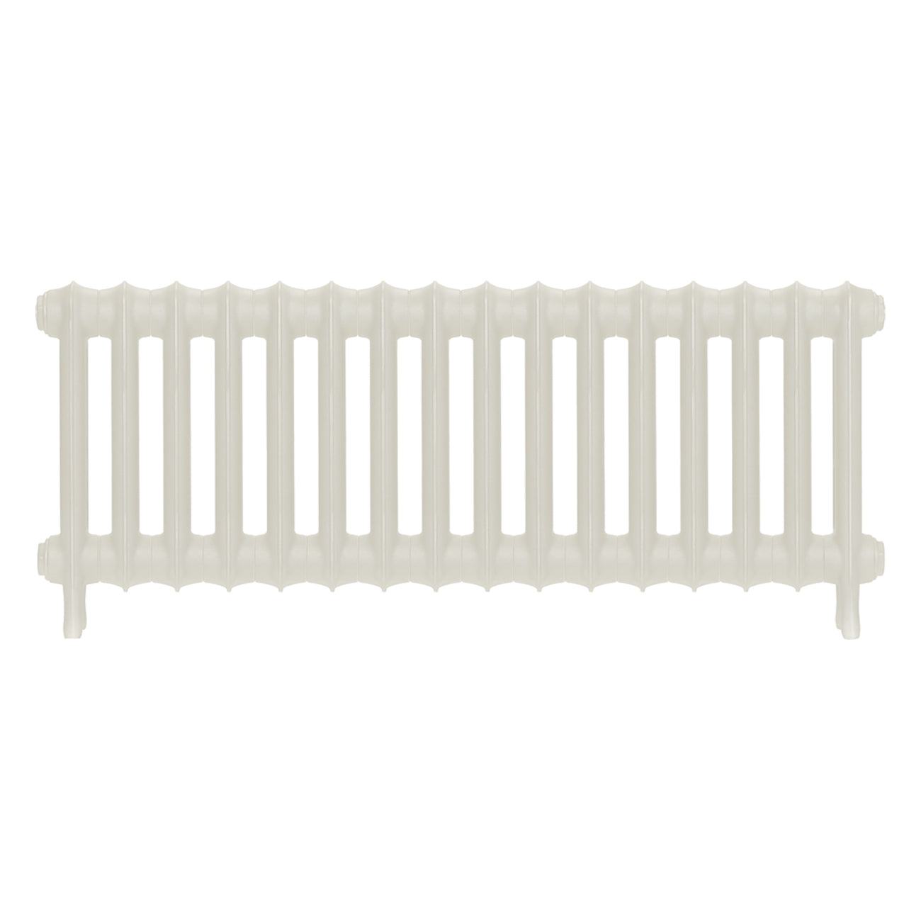 Emmeline II - Chalk White Cast Iron Column Radiator H413mm x W1094mm 2 Column - Wall Hung