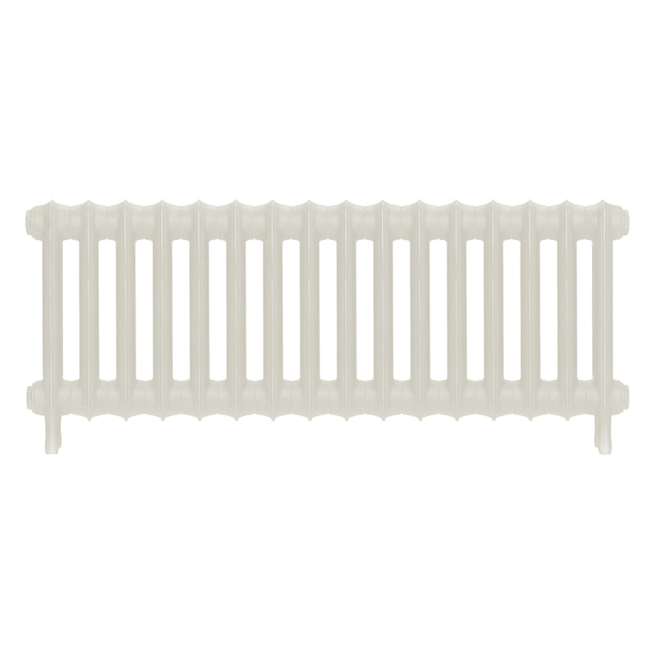 Emmeline II - Chalk White Cast Iron Column Radiator H413mm x W1094mm 2 Column - Wall Hung