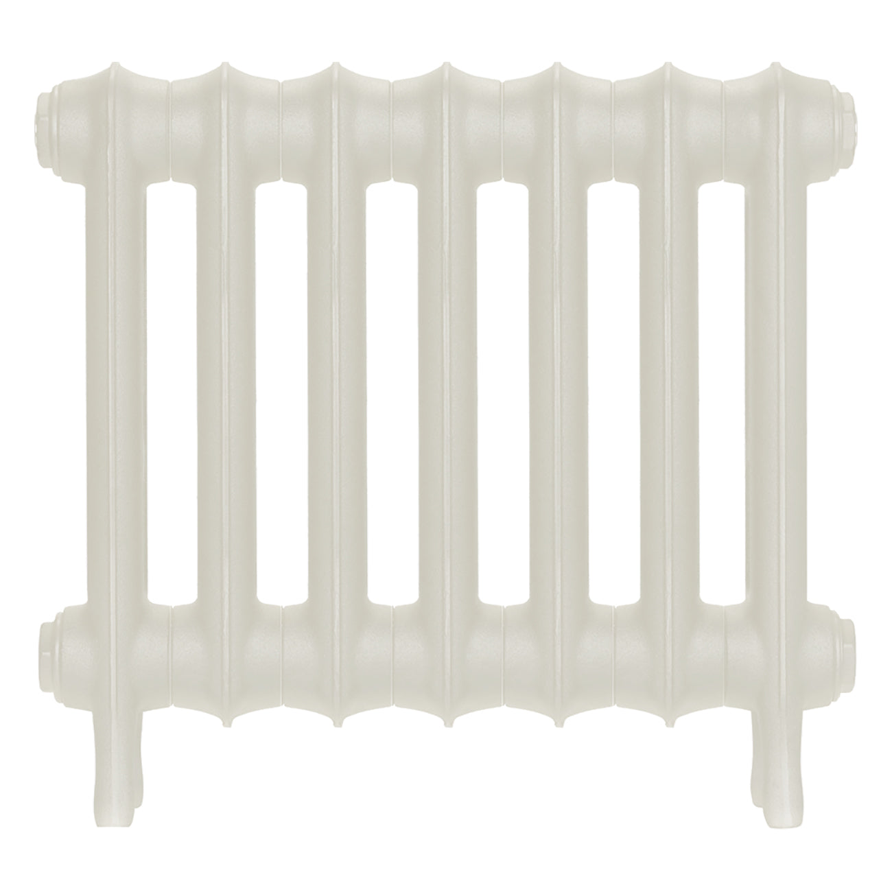 Emmeline II - Chalk White Cast Iron Column Radiator H413mm x W496mm 2 Column - Wall Hung