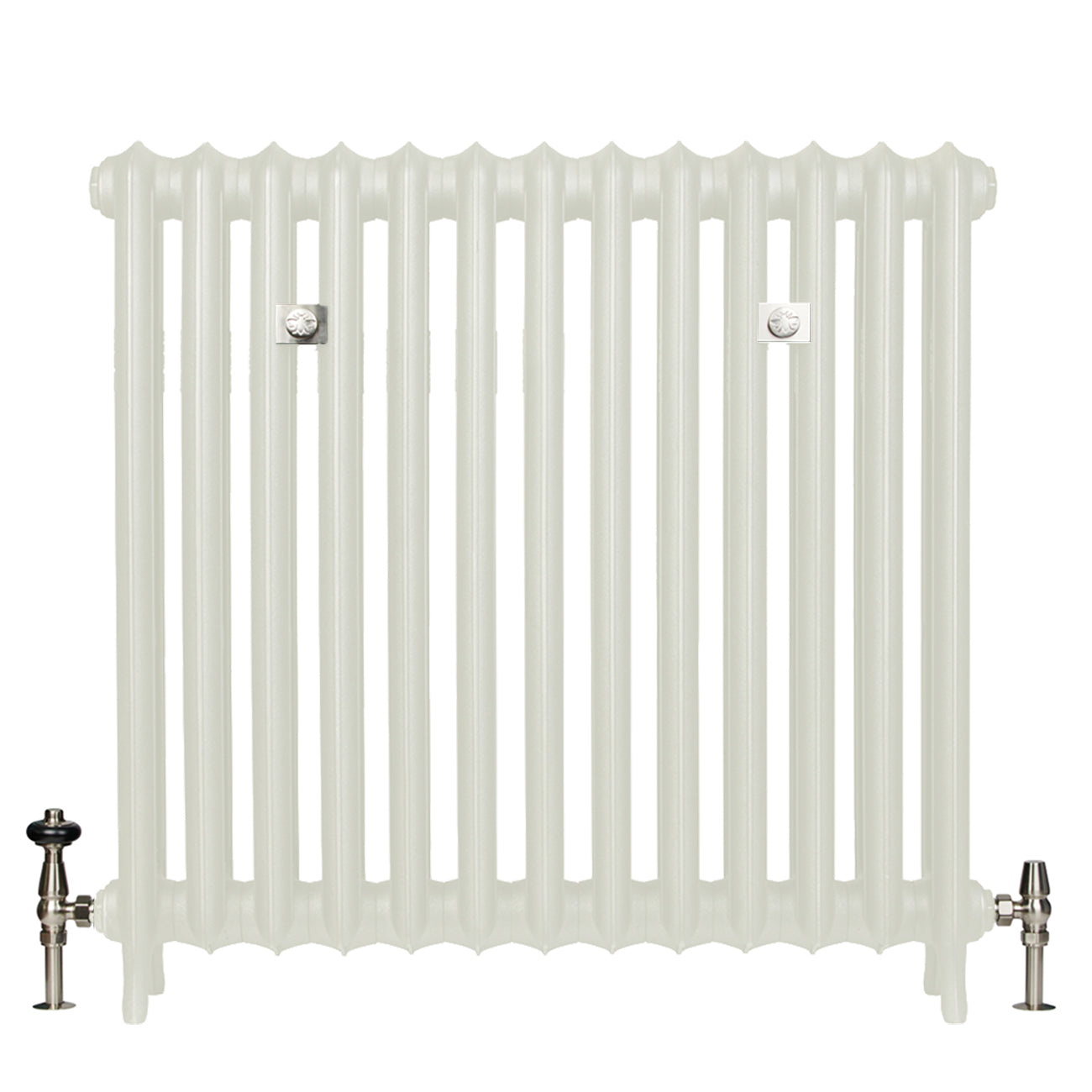 Emmeline II - Chalk White Cast Iron Column Radiator H870mm x W629mm 2 Column - Floor Standing