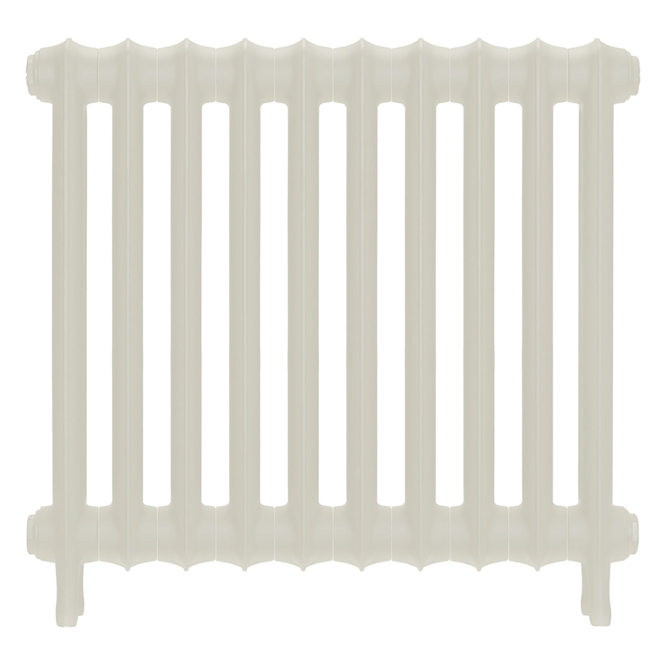 Emmeline III - Chalk White Cast Iron Column Radiator H616mm x W695mm 3 Column - Wall Hung