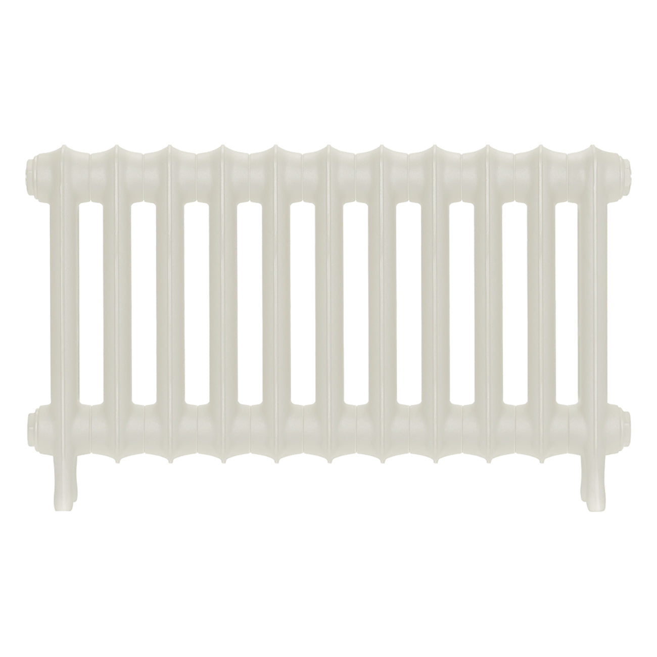Emmeline III - Chalk White Cast Iron Column Radiator H416mm x W762mm 3 Column - Wall Hung