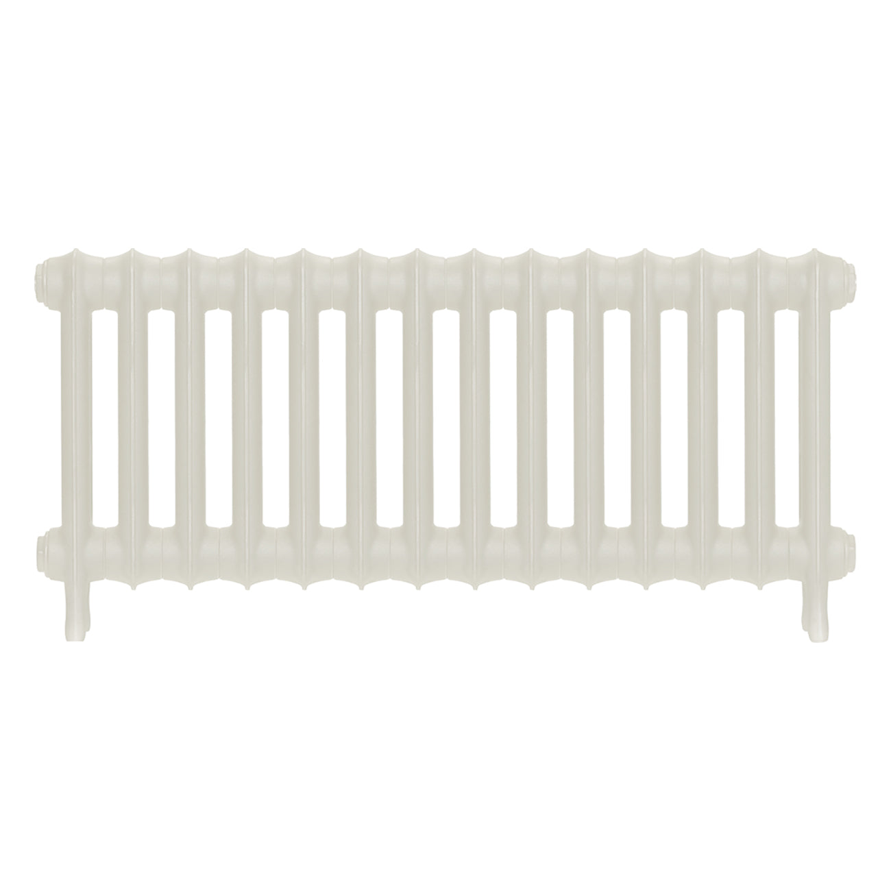Emmeline III - Chalk White Cast Iron Column Radiator H416mm x W961mm 3 Column - Wall Hung