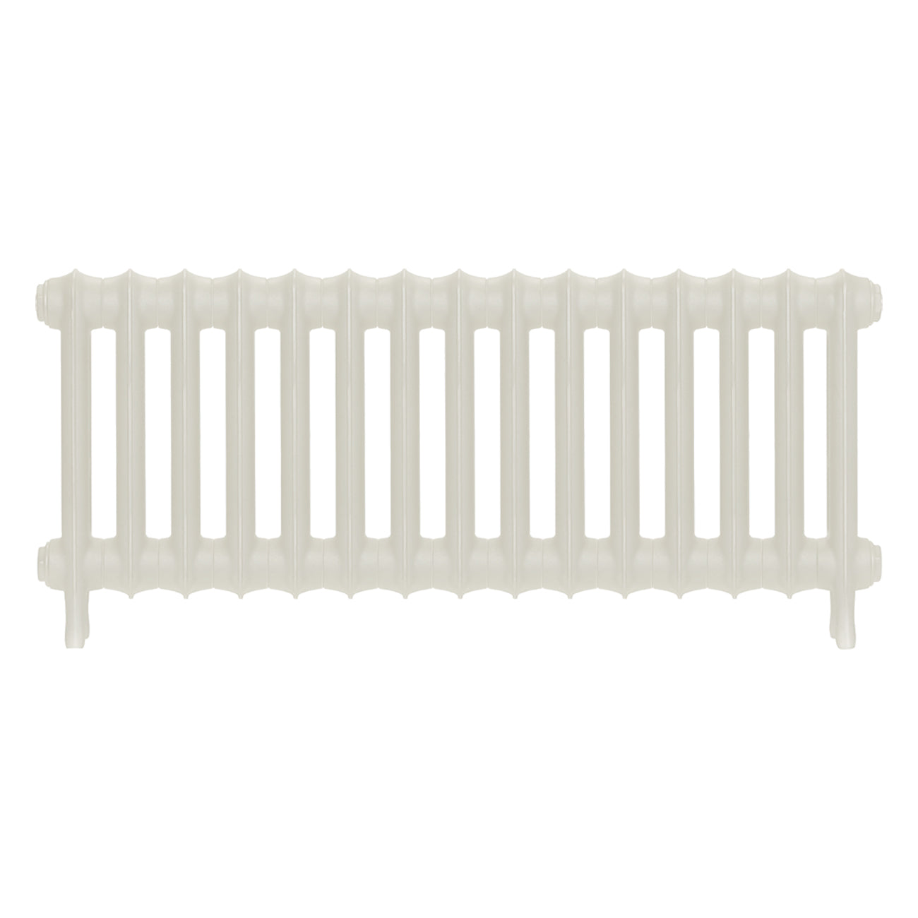 Emmeline III - Chalk White Cast Iron Column Radiator H416mm x W1028mm 3 Column - Wall Hung