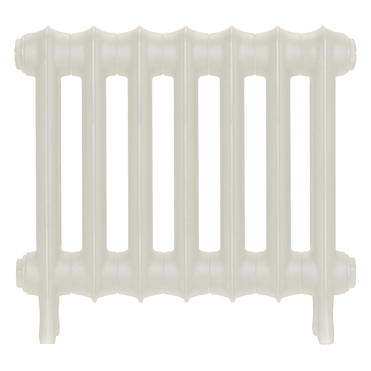 Emmeline III - Chalk White Cast Iron Column Radiator H416mm x W496mm 3 Column - Wall Hung