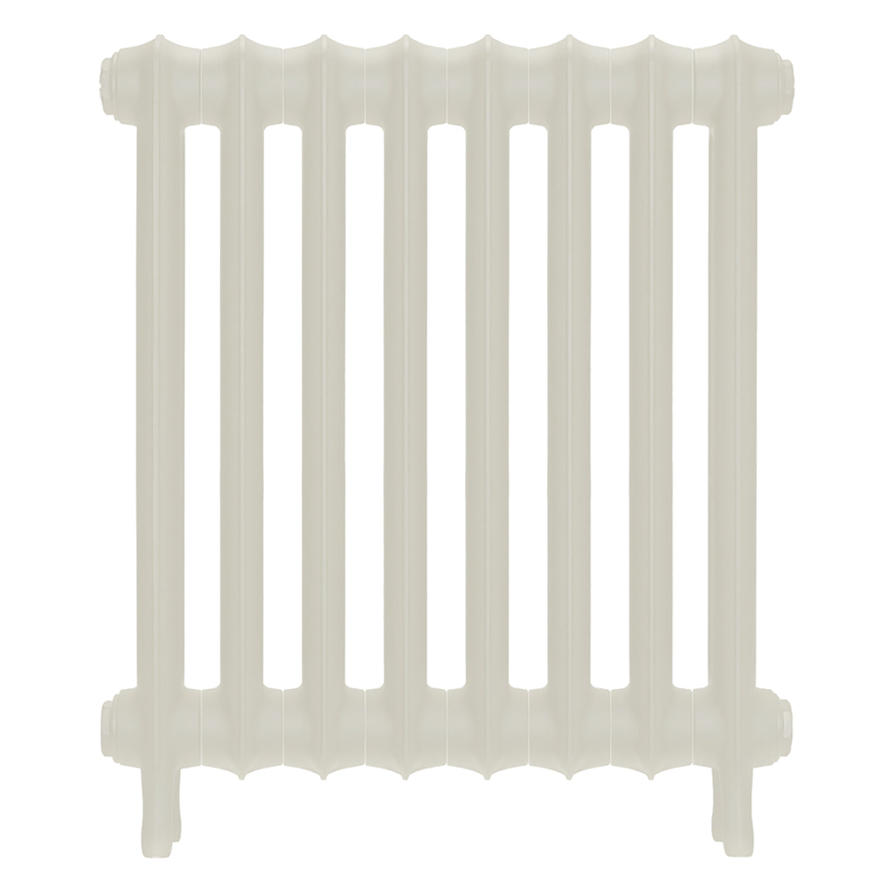 Emmeline III - Chalk White Cast Iron Column Radiator H616mm x W562mm 3 Column - Wall Hung