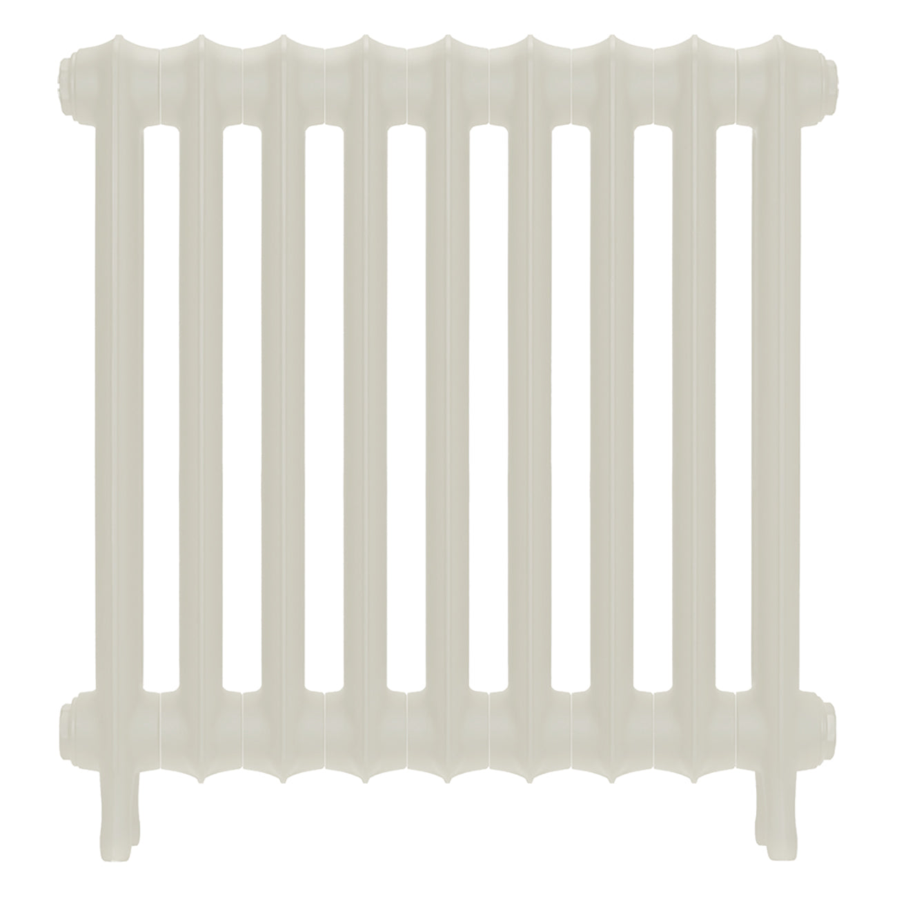 Emmeline III - Chalk White Cast Iron Column Radiator H616mm x W629mm 3 Column - Wall Hung