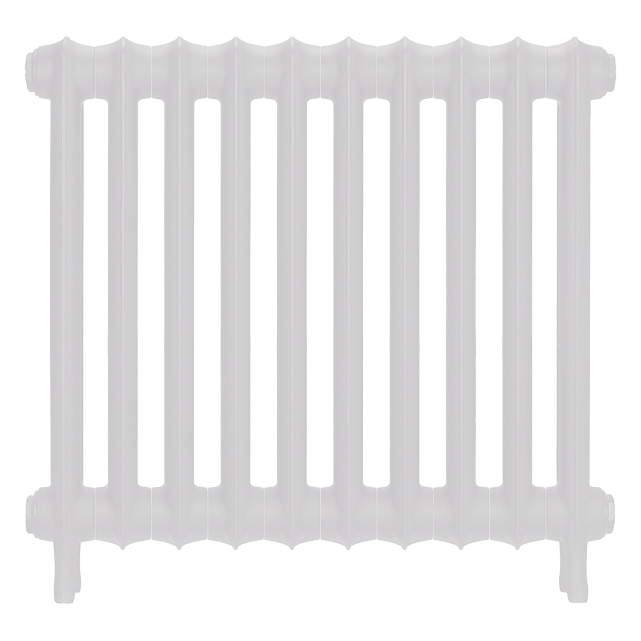Emmeline I - Ceramic White Cast Iron Column Radiator H607mm x W695mm 1 Column - Wall Hung