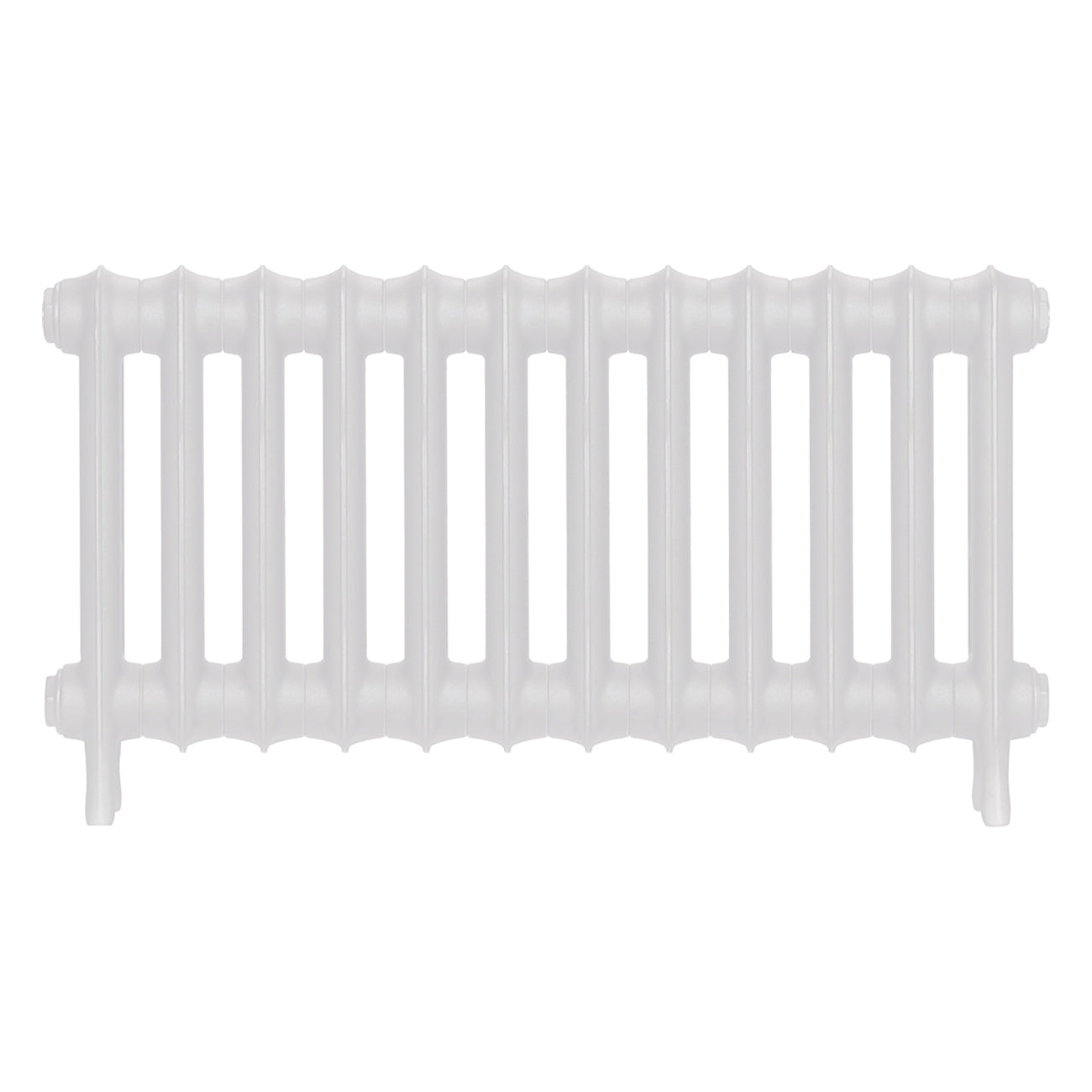 Emmeline I - Ceramic White Cast Iron Column Radiator H407mm x W828mm 1 Column - Wall Hung