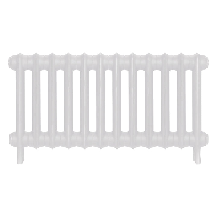 Emmeline I - Ceramic White Cast Iron Column Radiator H407mm x W828mm 1 Column - Wall Hung