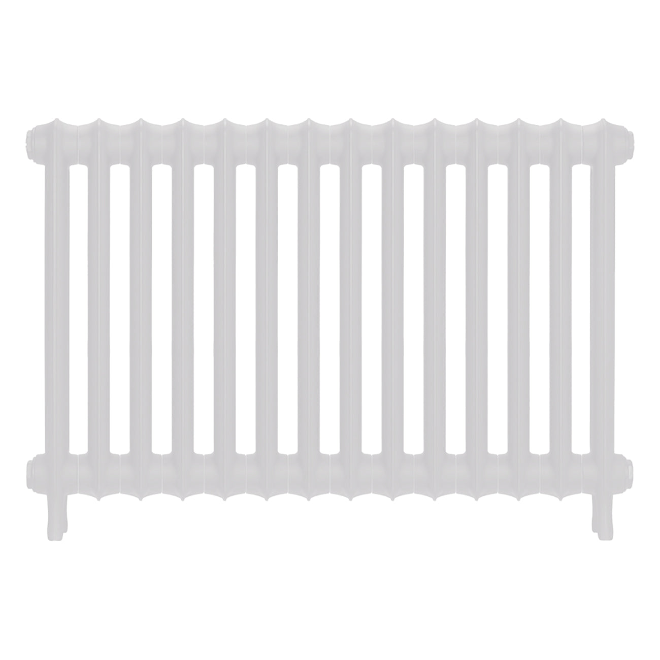 Emmeline I - Ceramic White Cast Iron Column Radiator H607mm x W961mm 1 Column - Wall Hung