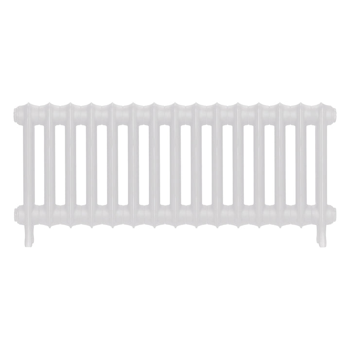 Emmeline I - Ceramic White Cast Iron Column Radiator H407mm x W1028mm 1 Column - Wall Hung