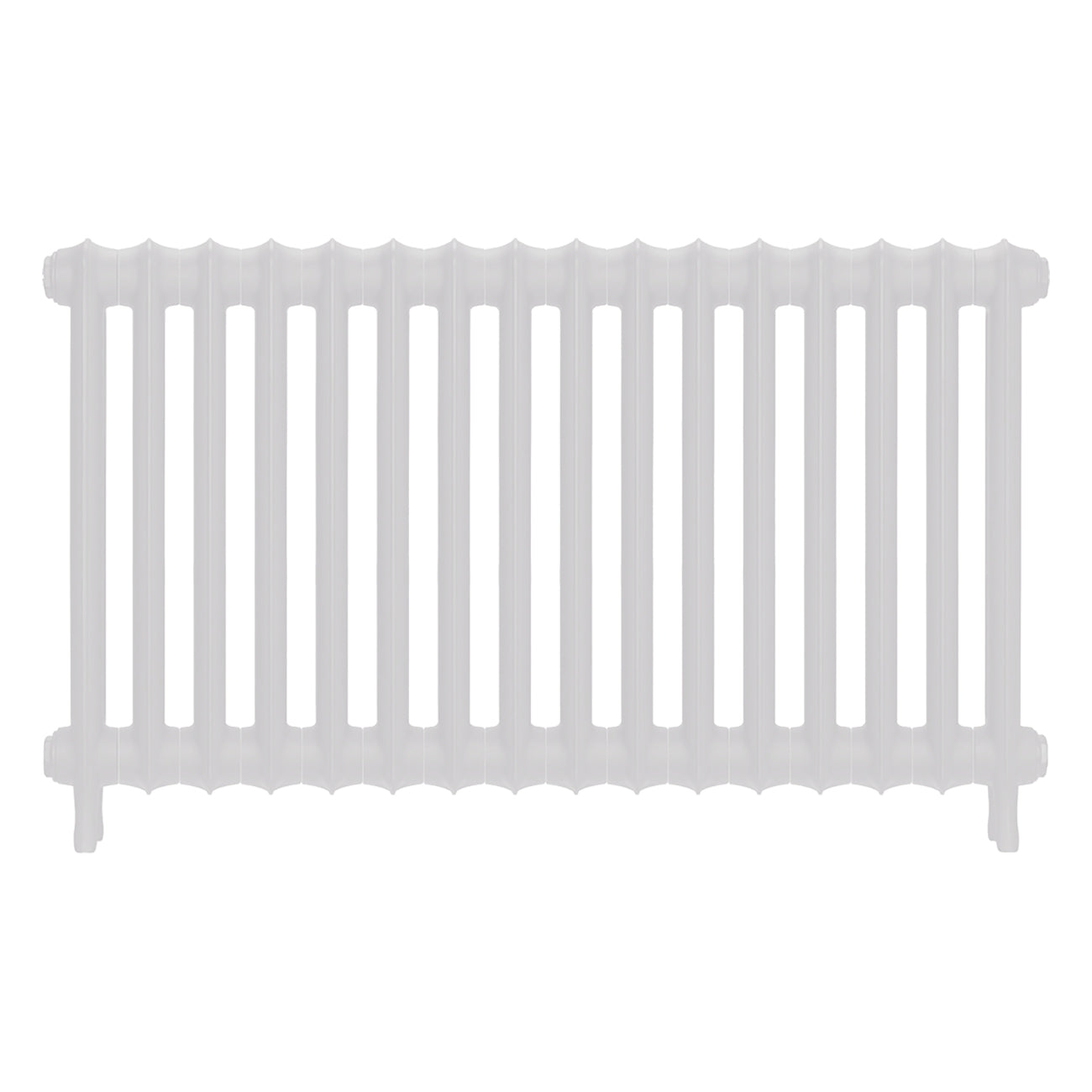 Emmeline I - Ceramic White Cast Iron Column Radiator H607mm x W1094mm 1 Column - Wall Hung