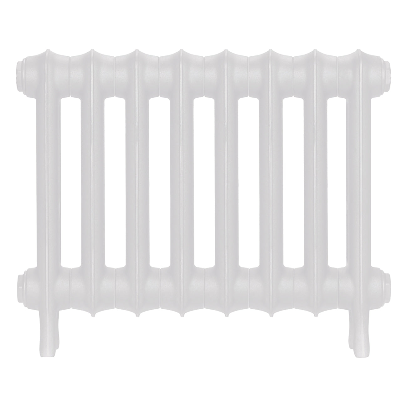 Emmeline I - Ceramic White Cast Iron Column Radiator H407mm x W562mm 1 Column - Wall Hung