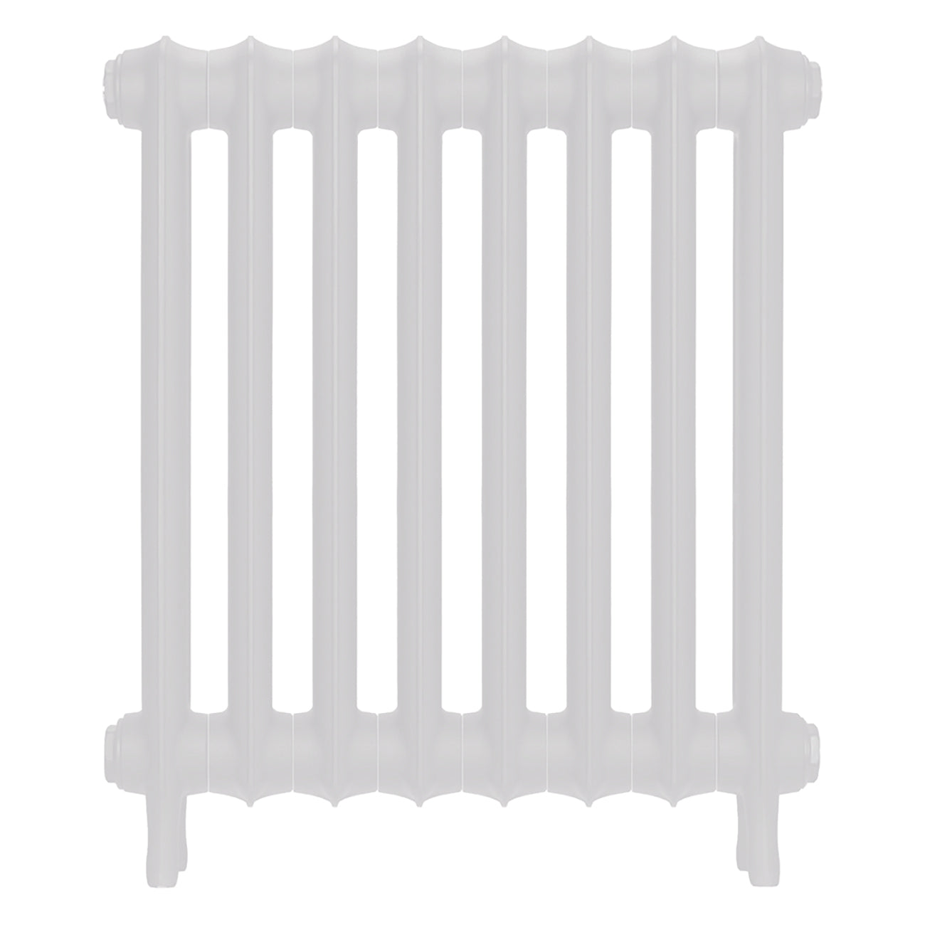 Emmeline I - Ceramic White Cast Iron Column Radiator H607mm x W562mm 1 Column - Wall Hung