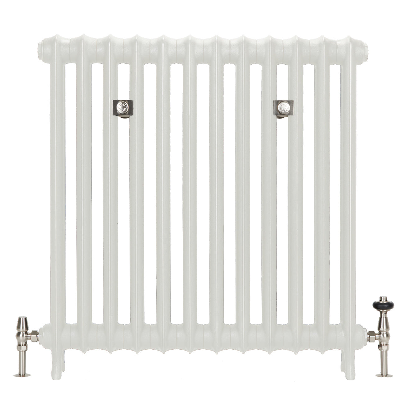 Emmeline I - Ceramic White Cast Iron Column Radiator H865mm x W496mm 1 Column - Floor Standing